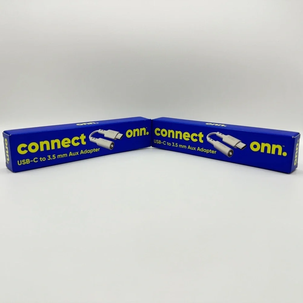 ONN CONNECT USB-C to 3.5 mm Aux Adapter 2Pack